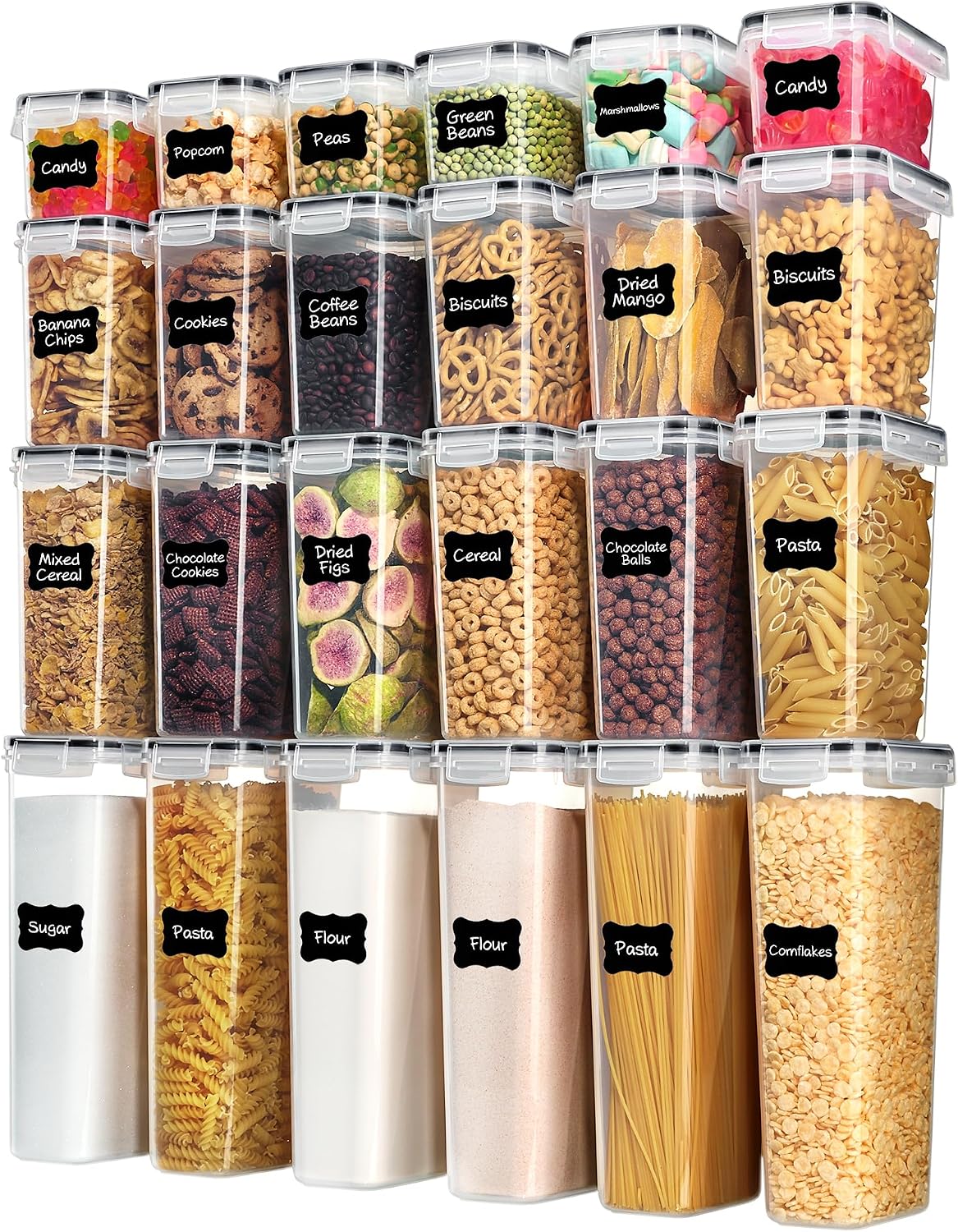 Food Snacks Label - Recipientes Herméticos para Armazenamento de Alimentos