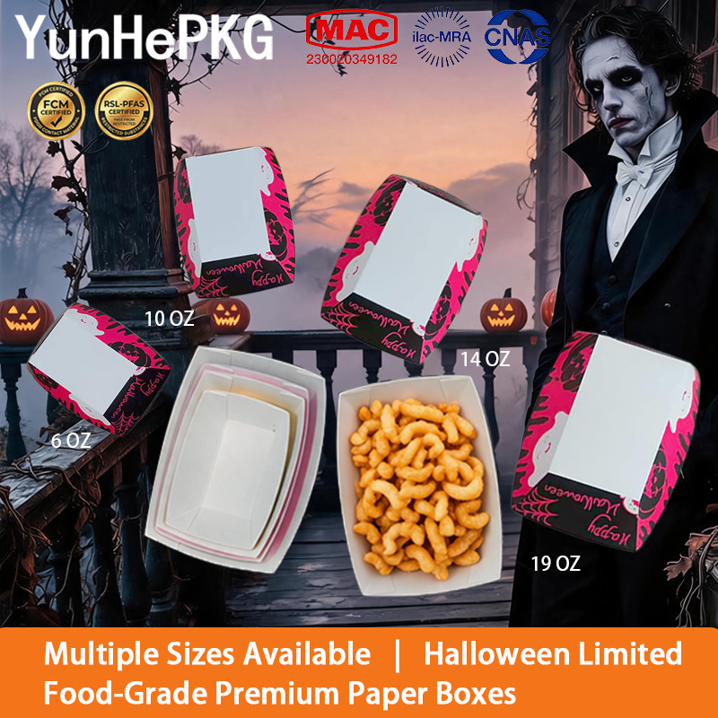 Food Snacks That Are Black - YunHePKG 100PCS Bandejas de Papel para