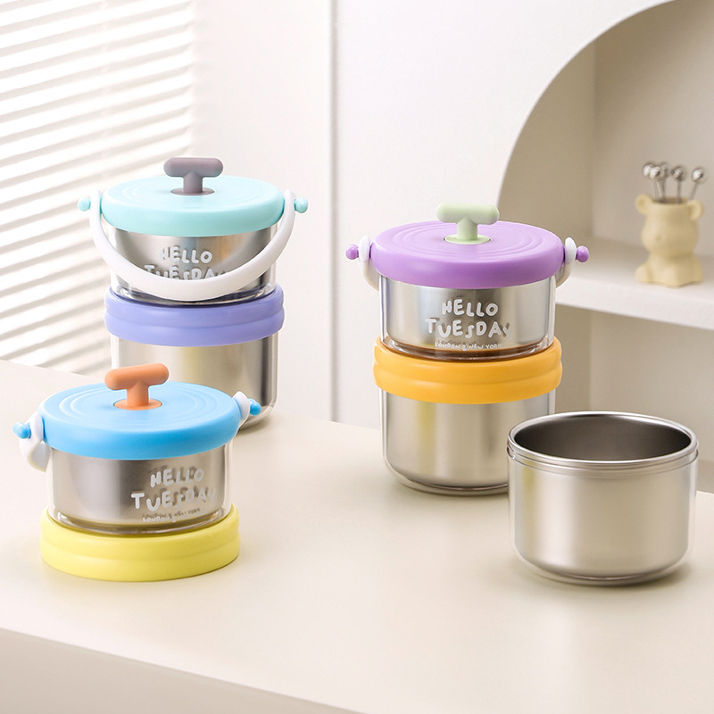 Food Snacks For School - Lancheira de camada dupla 304, recipiente