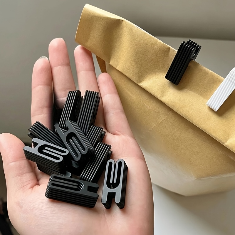 Food Snacks That Are Black - Pacote com 10 Clips de Selagem