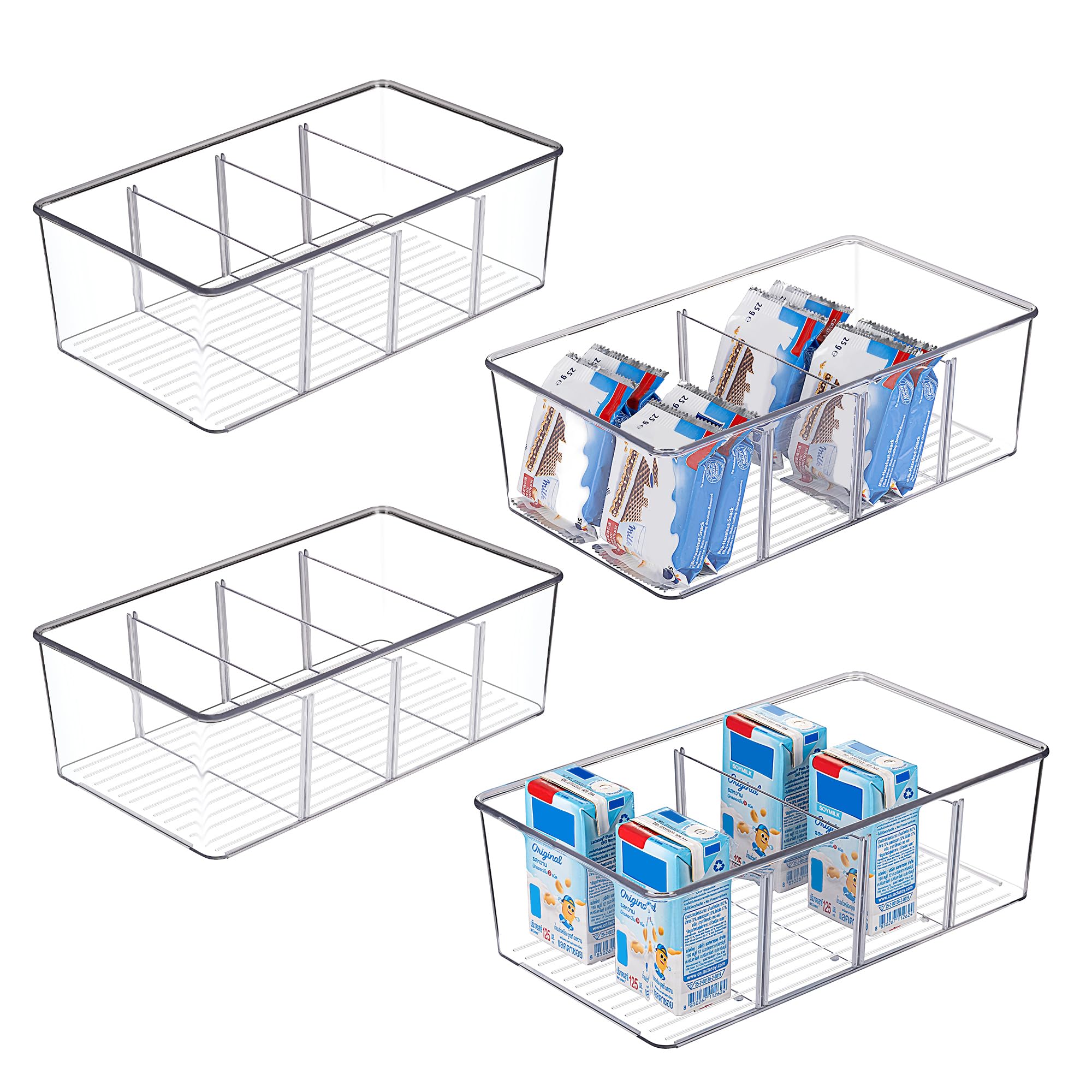 4 compartimentos organizador d - Food Snacks Packets avaliação e preço