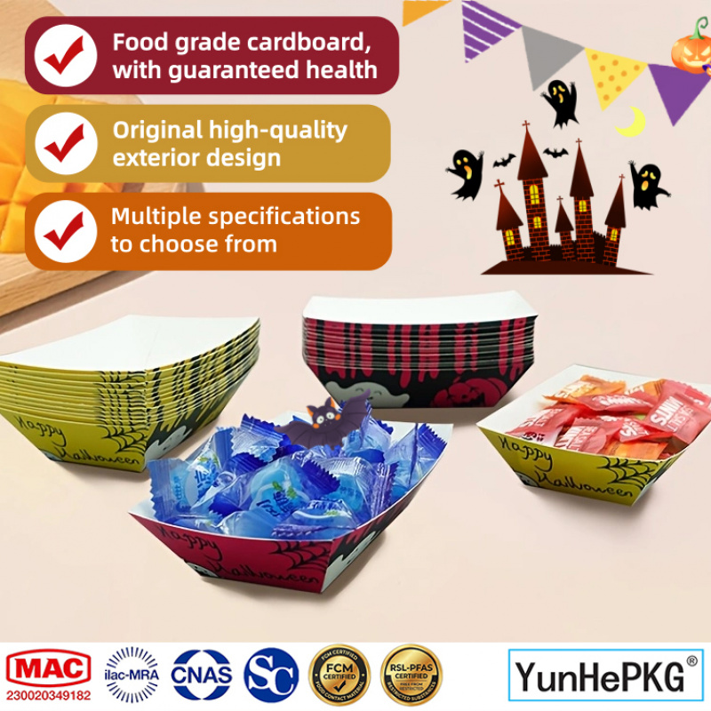 YunHePKG 100PCS Bandejas de Pa - Food Snacks That Are Black avaliação e preço