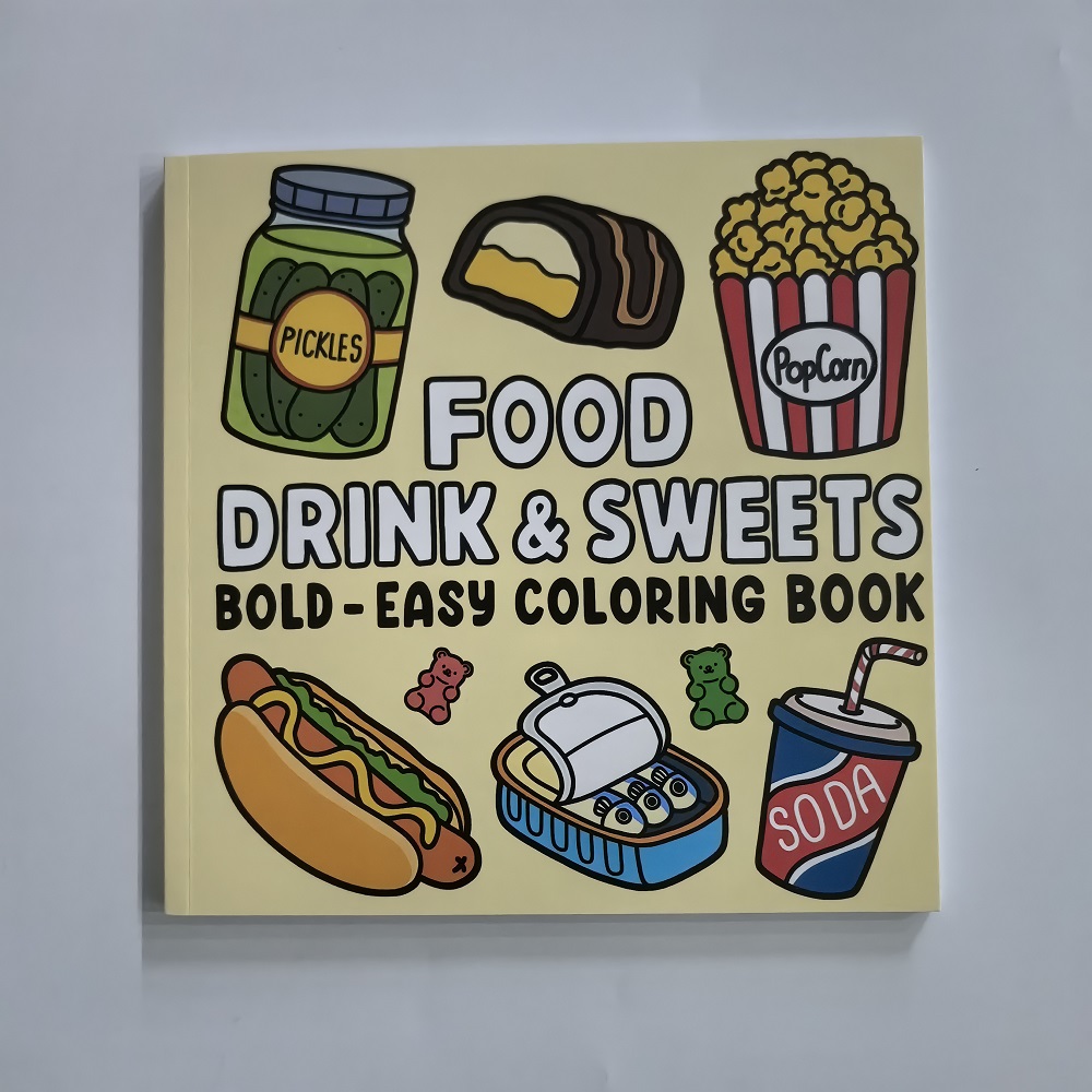 Livro para colorir de alimento - Food And Snacks Coloring Book Bold And Easy avaliação e preço