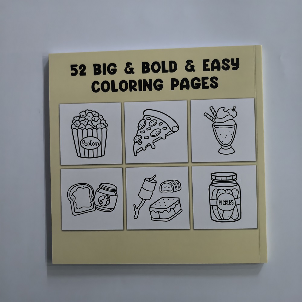 Livro para colorir de alimento - Food And Snacks Coloring Book Bold And Easy avaliação e preço
