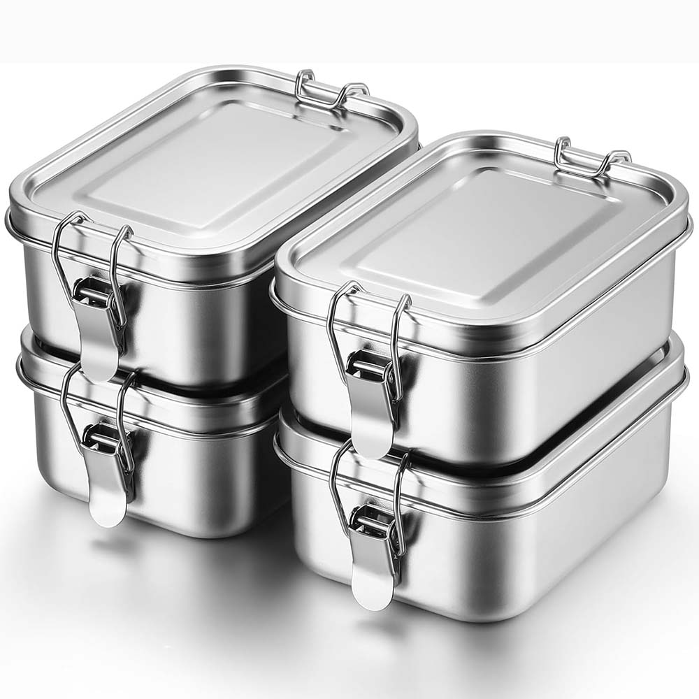 4 pçs de aço inoxidável bento  - Food Snacks For School avaliação e preço