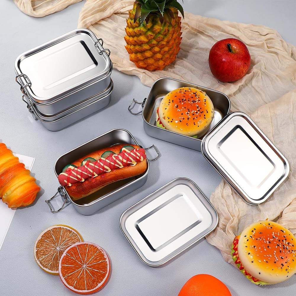 4 pçs de aço inoxidável bento  - Food Snacks For School avaliação e preço