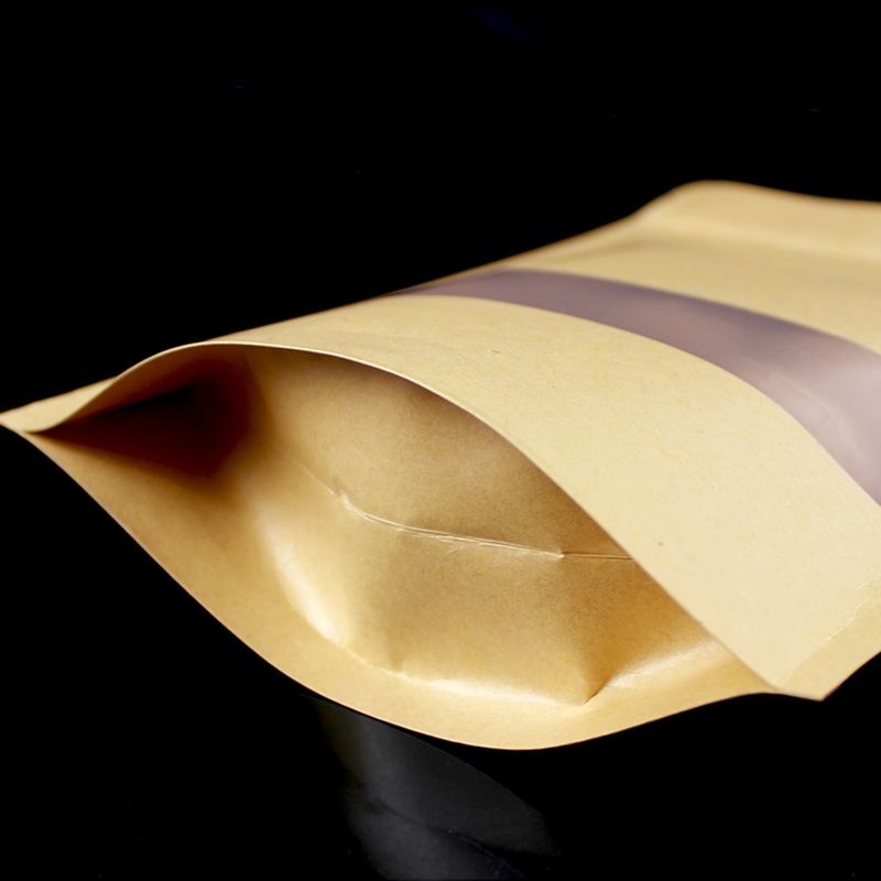 100 pçs marrom doypack kraft e - Food Snacks Packets avaliação e preço