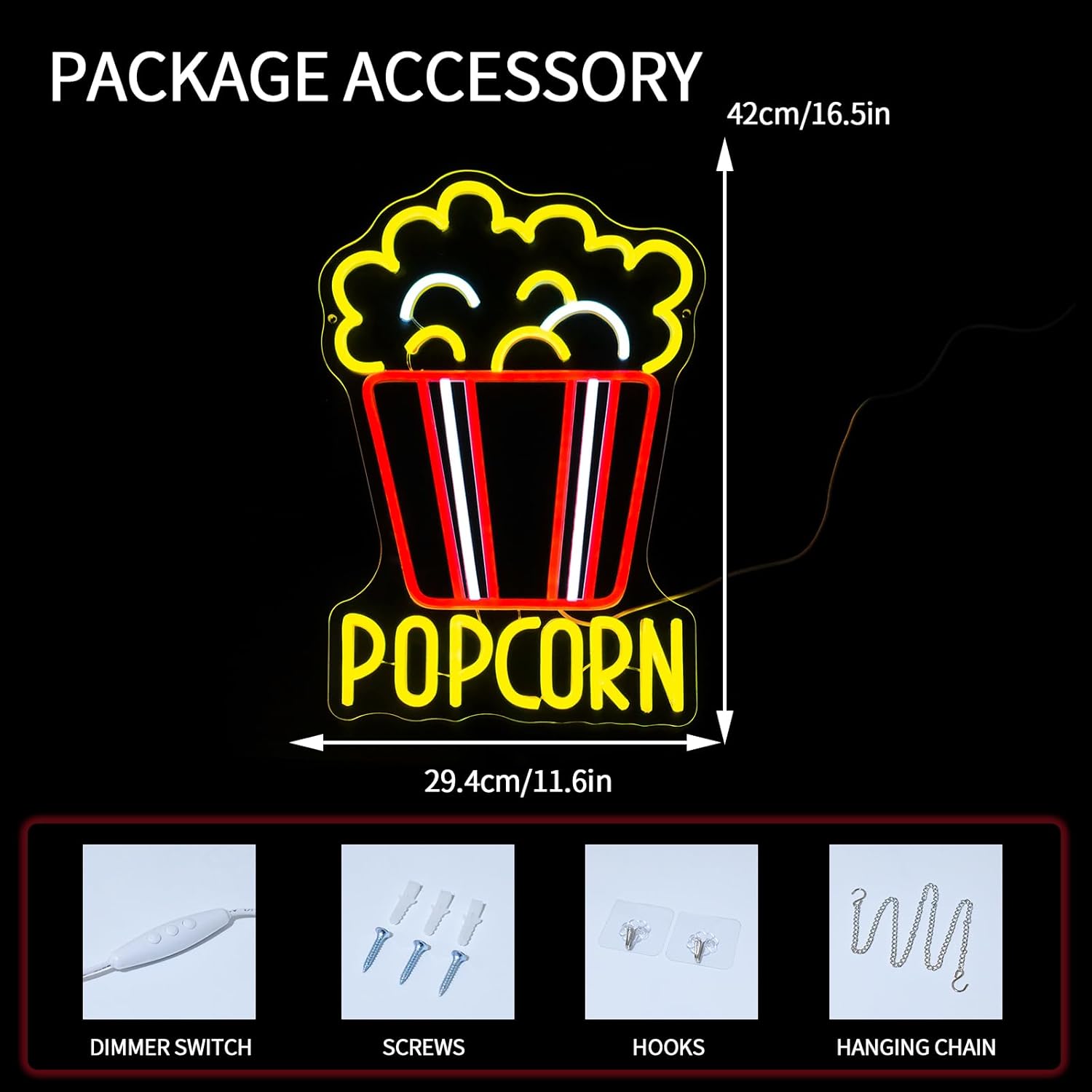 Letreiro Neon de Pipoca Regulá - Snacks Food Video avaliação e preço