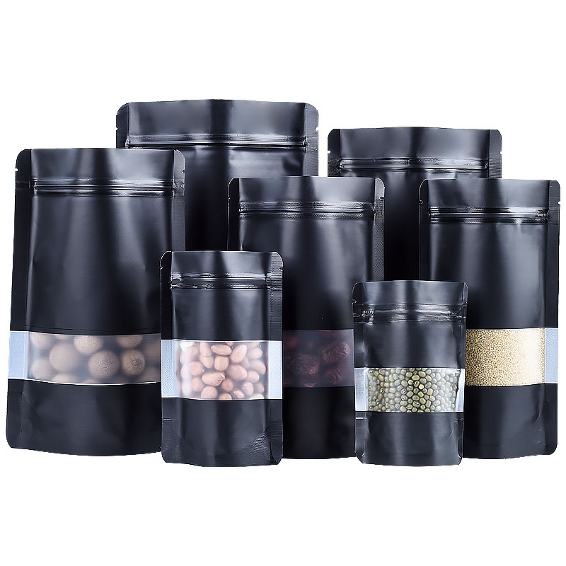 100 pçs stand-up preto fosco f - Food Snacks That Are Black avaliação e preço