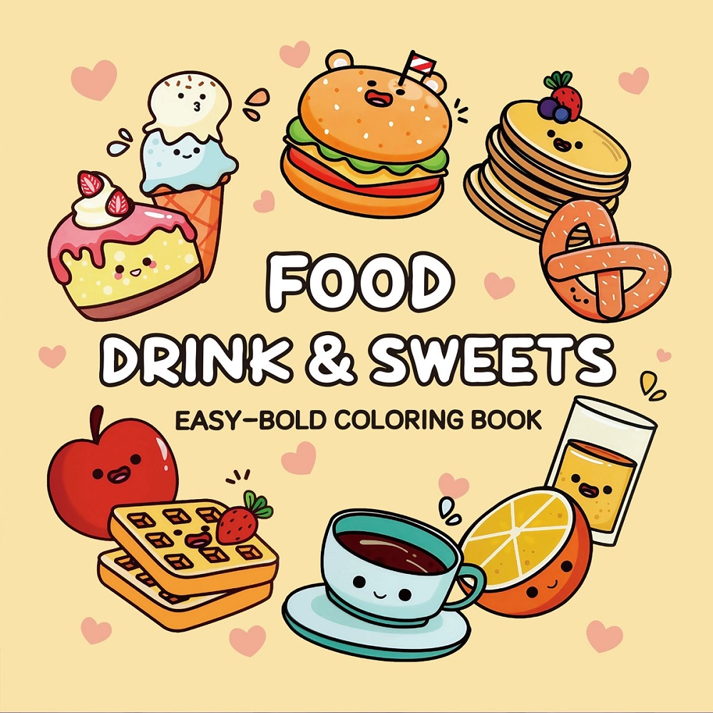 Livro para colorir fácil e ous - Food And Snacks Coloring Book Bold And Easy avaliação e preço