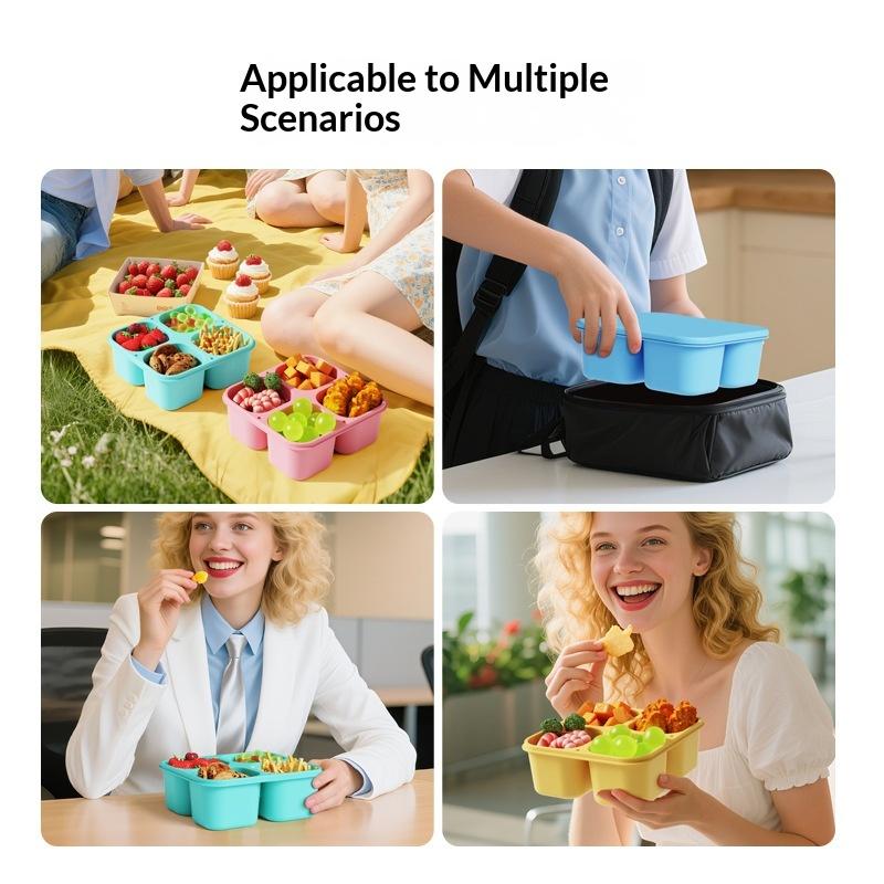 Caixa de lanche de silicone de - Food Snacks For School avaliação e preço