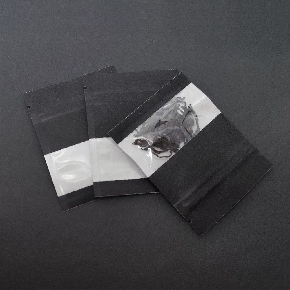 100 pçs preto reclosable papel - Food Snacks Packets avaliação e preço