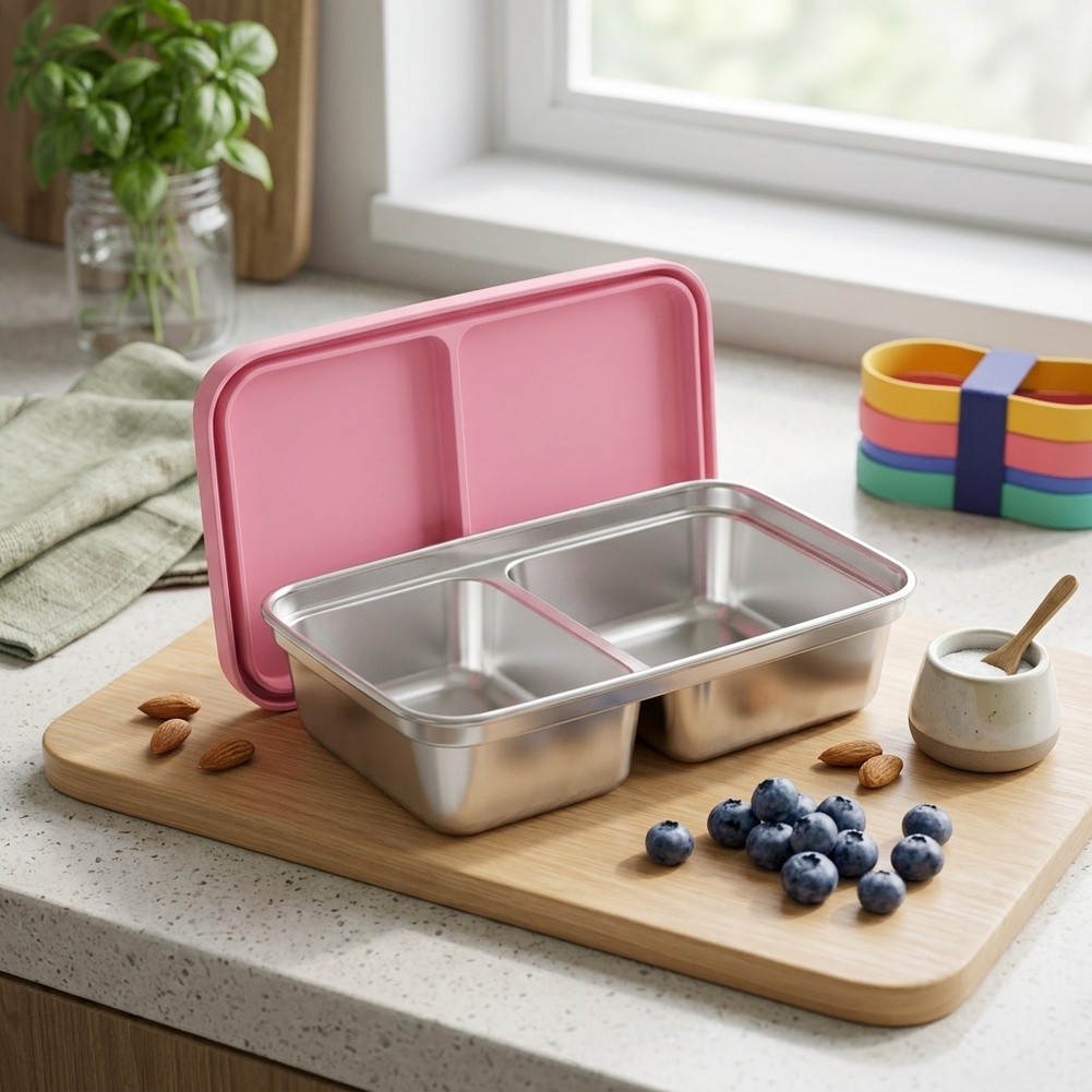Lancheira Infantil de Aço Inox - Food Snacks For School avaliação e preço