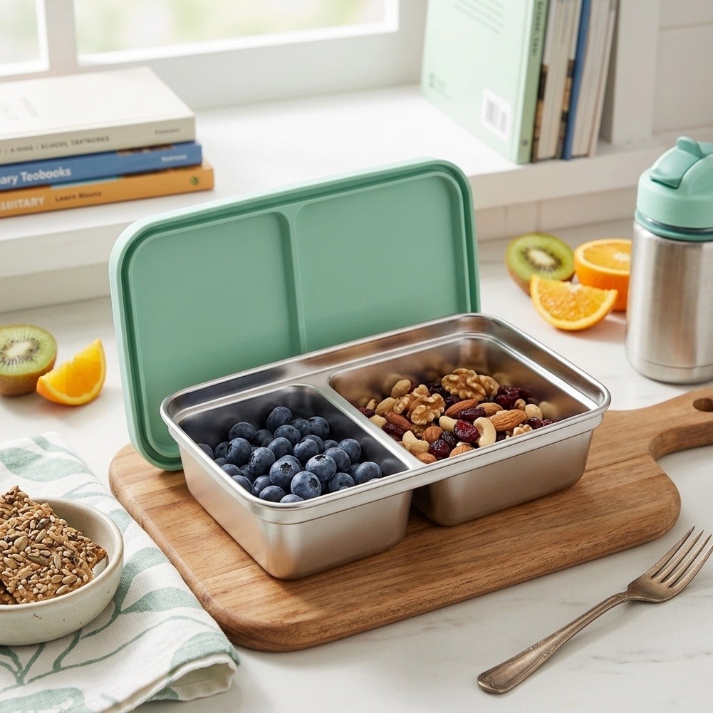 Lancheira Infantil de Aço Inox - Food Snacks For School avaliação e preço