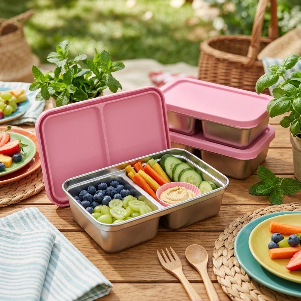 Lancheira Infantil de Aço Inox - Food Snacks For School avaliação e preço